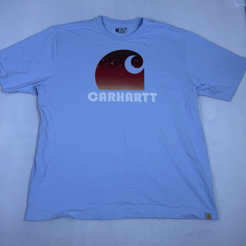 Carhartt Men's XL Loose Fit Fog Blue Sunset C Graphic T-Shirt 106151